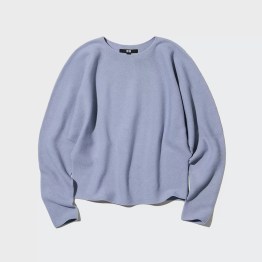 Women’s 3D Knit Cotton Dolman Long Sleeve Sweater