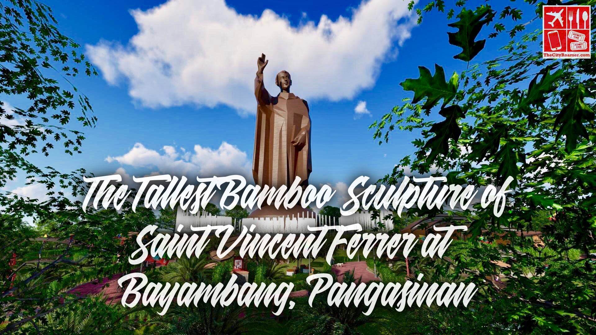 An artist rendition of the tallest bamboo sculpture of Saint Vincent Ferrer