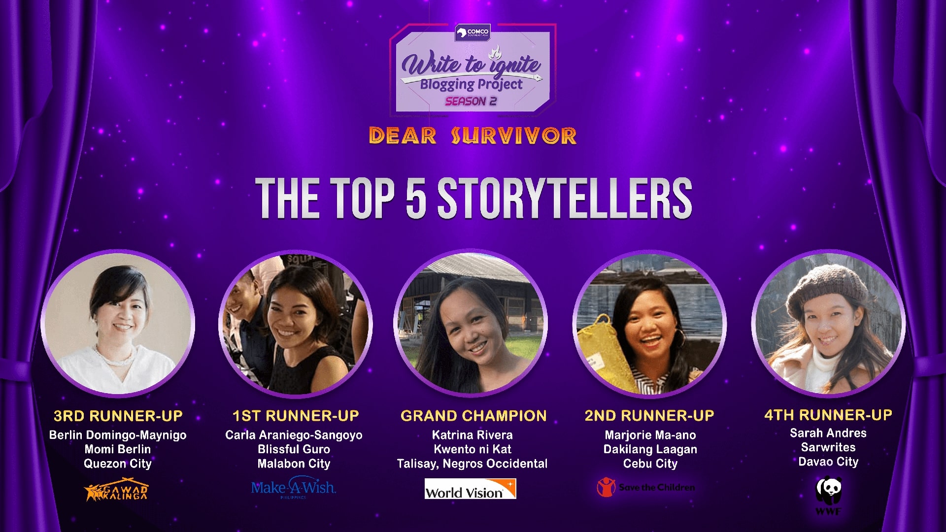ComCo Southeast Asia – Write to Ignite Blogging Project Season 2 – Top 5 Storytellers ComCo Southeast Asia - Write to Ignite Blogging Project Season 2 - Top 5 Storytellers