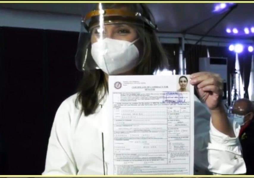 Antique Congresswoman Loren Legarda and her Certificate of Candidacy 