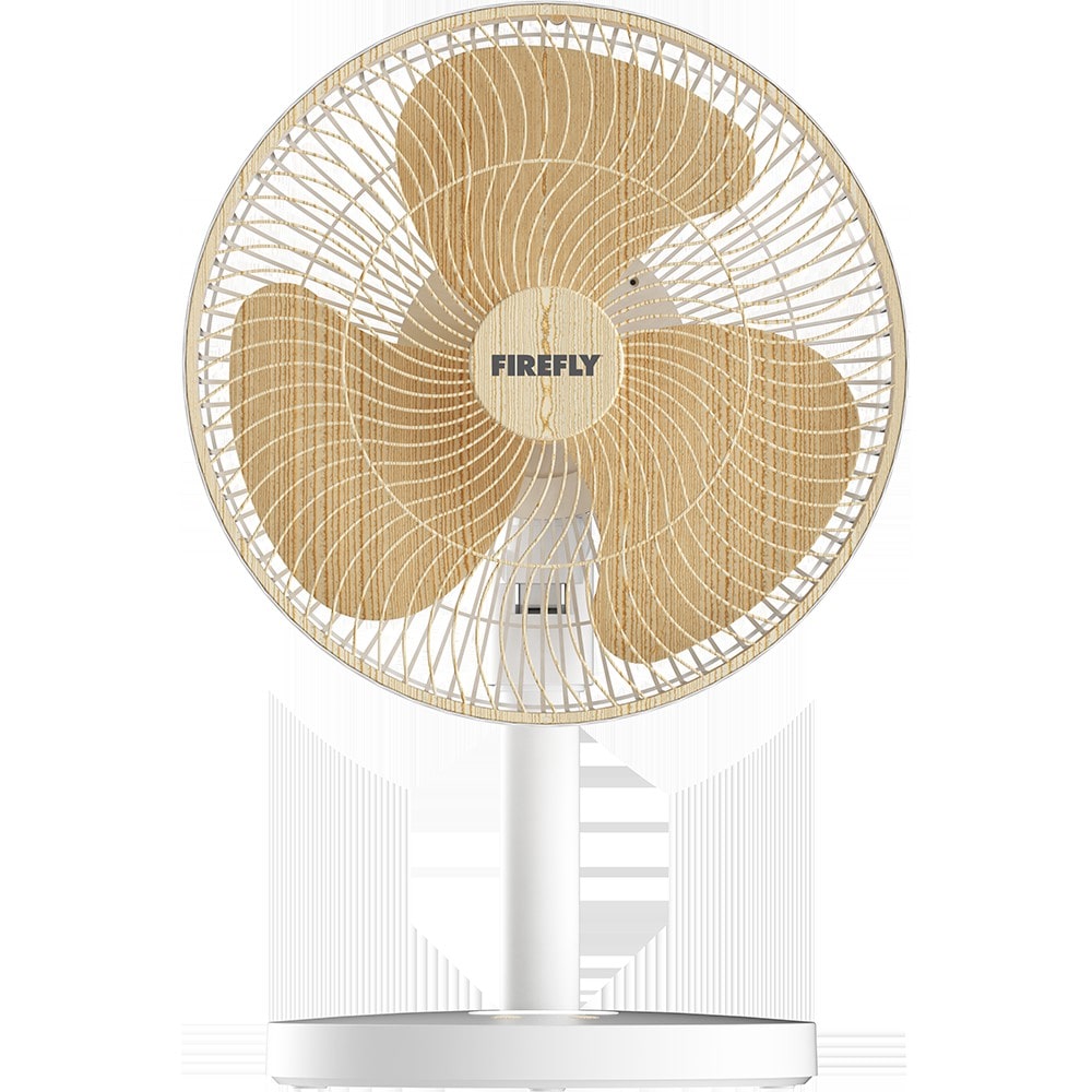 Firefly 12inch Rechargeable Fan - wood design