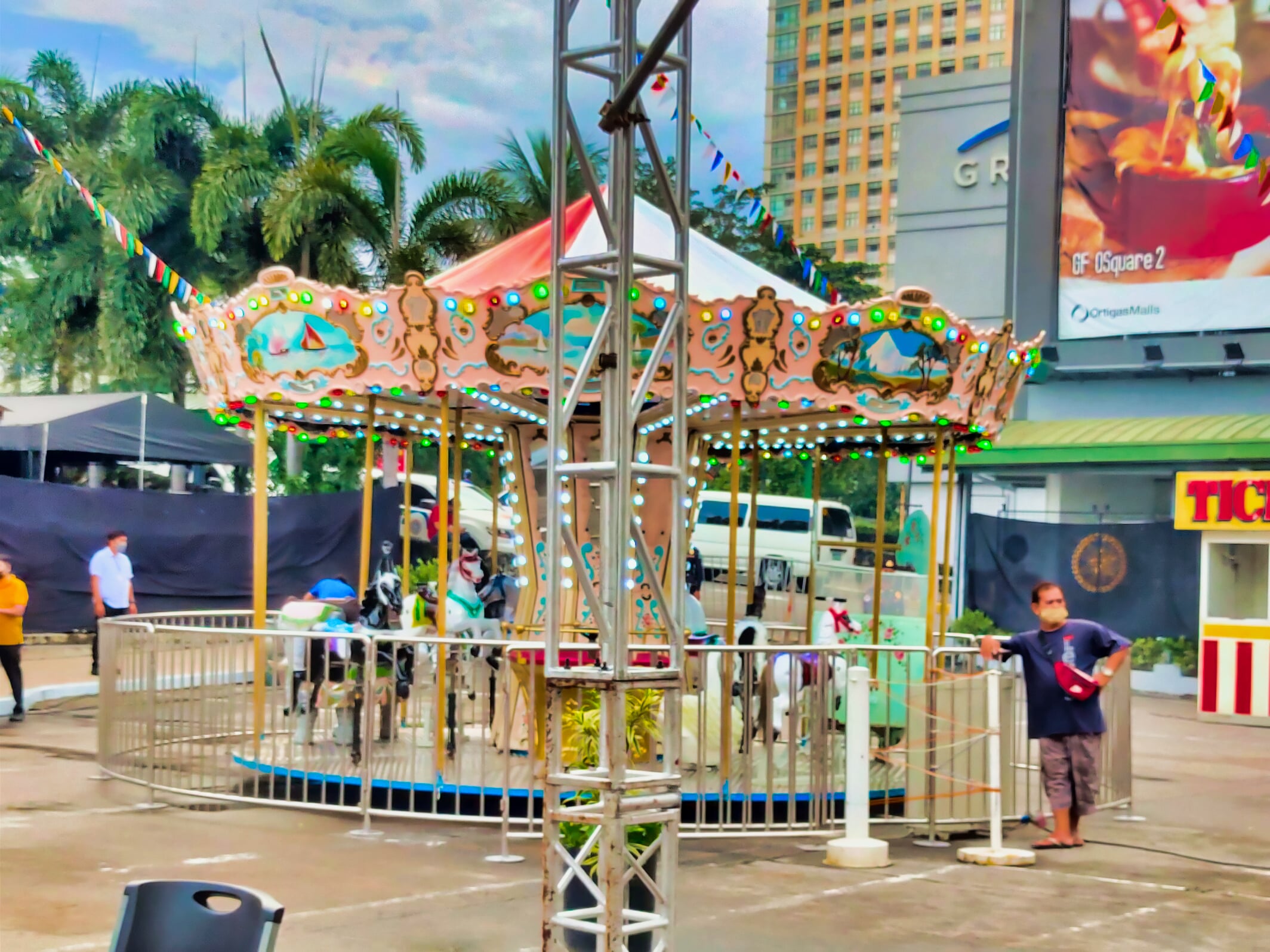 Kiddie rides at the Greenhills Night Market