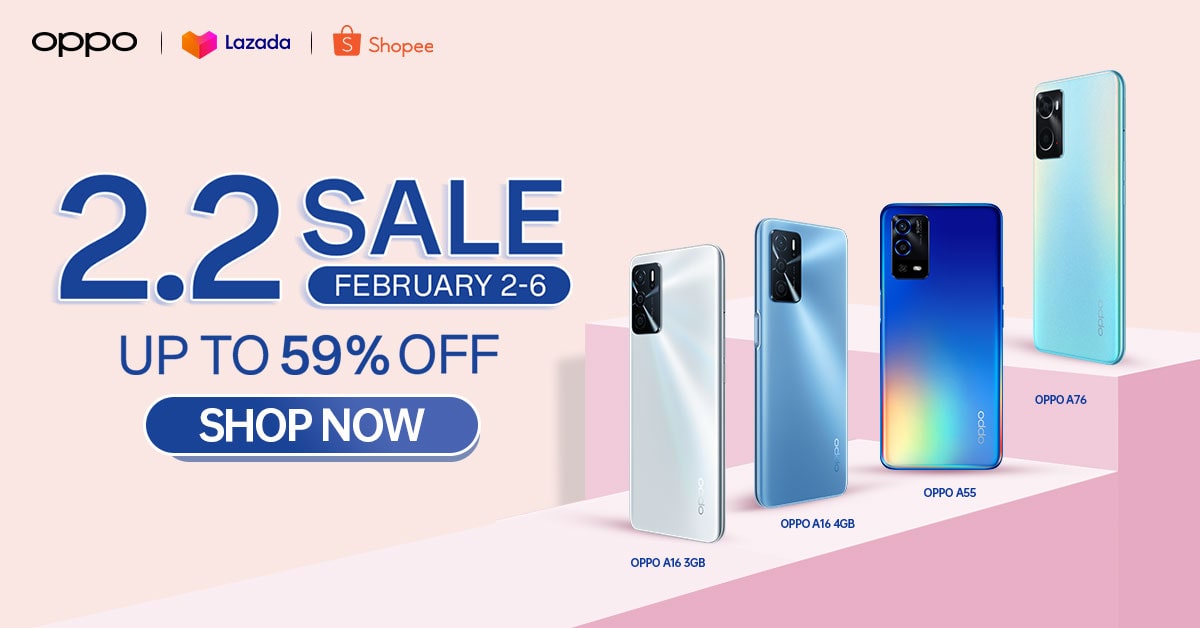 OPPO Welcomes the Month of Love with Discounts and Freebies at the 2.2 Sale OPPO Welcomes the Month of Love with Discounts and Freebies at the 2.2 Sale